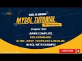 Chapter-10 DDL Commands ALTER DROP TRUNCATE RENAME Step by Step SQL tutorial with example 2023