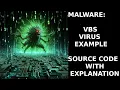 VBS VIRUS EXAMPLE CODE EXPLANATION MALWARE
