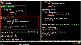 023 using the asyncio event loop and coroutine scheduler