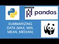 Summarizing Data with Pandas and Python