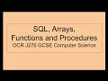 SQL Arrays Functions and Procedures