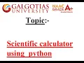 Scientific calculator using python python project