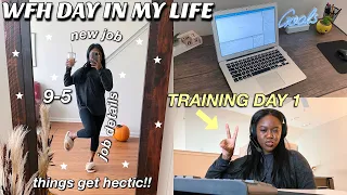 WFH VLOG 9-5 work from home day in my life spend my first day of training with me