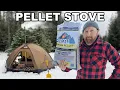 All Night Warmth Using Hot Tent Pellet Stove Winter Hot Tent Camping