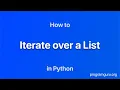 Python - Iterate Over a List