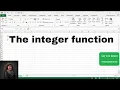 Use the integer function in Excel