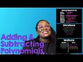 Adding Subtracting Evaluating Polynomials