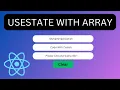 usestate with array react hooks