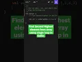 Find Second Highest Element from array using single loop in Kotlin