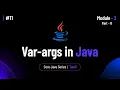 Var-arg Methods in Java Core Java Tutorial in Tamil BuiltBy Error
