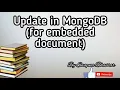 Update in MongoDB for embedded document