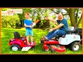 Download Lagu Landscaping race with zero turn, truck, tractor, chainsaw, and weed wacker. Educational | Kid Crew