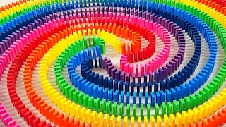 Download AMAZING Rainbow Dominoes! | Satisfying Domino Screen Link MP3