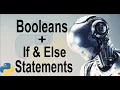 Booleans If and Else Statement Python Tutorial for Beginners