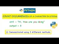Python Count no of occurrences of a character in string