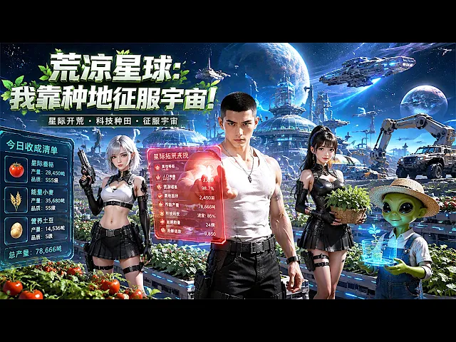 After being abandoned by his family, he awakens to an interstellar pioneering system! Relying on farming, he subdues various races and liberates displaced people. Moreover, he resolves the centuries-o