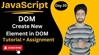 How to create a new element in DOM JavaScript full course lecture 20