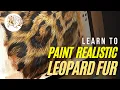 Easy Guide for Painting Realistic Leopard Fur in Acrylics Painting Animals with Spots