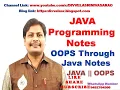 Java Programming Notes OOPS Through Java Notes Java Notes Java OOPS through Java