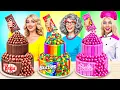 Download Lagu Me Vs Grandma Vs Barbie Cooking Challenge! Cake Decorating in Pink Color by YUMMY JELLY