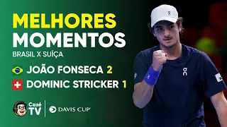 MELHORES MOMENTOS: JOÃO FONSECA X DOMINIC STRICKER | BRASIL X SUÍÇA | COPA DAVIS 2026