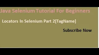 Find element by Tag Name Selenium Java OR Selenium WebDriver - Locating web elements by tagname