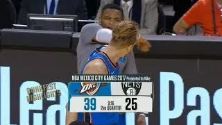 Savage Russell Westbrook Slapping the man Bun Off Of Kyle Singler My Bad Boy