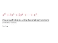 Counting Problems Using Generating Functions Brute Force Method