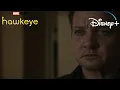 Hawkeye meets Kate Bishop for the first time Episode 1
