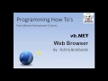How to make a Web Browser Application in Visual Studio 2010
