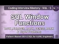 CIM 11 SQL Window Functions ROW NUMBER RANK DENSE RANK Top N Problems SQL L5