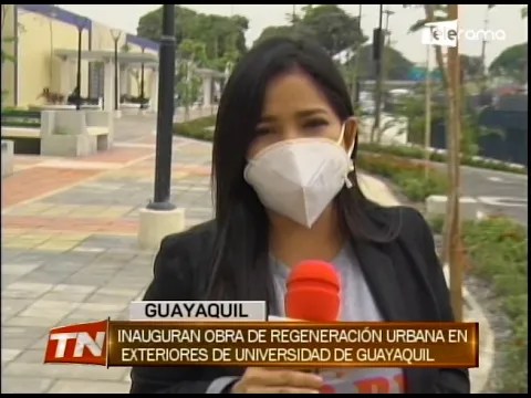 Inauguran obra de regeneración urbana en exteriores de universidad de Guayaquil
