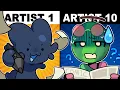 10 ARTISTS Make A COMIC Without COMMUNICATING 3