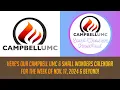 Campbell UMC Small Wonders Calendar for November 17 2024 Beyond