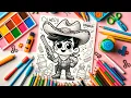 Cartoon Cowboy Coloring Page Wild West Adventures with The Coloring Crews