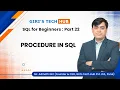 Stored Procedure in SQL Explained Create Execute Drop Procedure SQL Tutorial