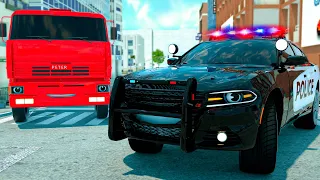 A police car comes to the rescue & A dump truck comes to the rescue! | Wheel City Heroes (WCH)