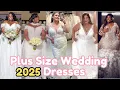 Stylish Plussize Wedding Dress Trends 2025 white wedding dress Shopping Wedding Outfits 2025