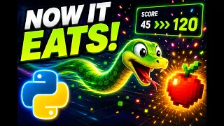 Now It Eats Food Collision System Python Snake Game AuraLith Frontier