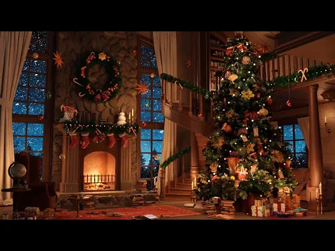 Download MP3 Christmas Music Ambience with Instrumental Christmas Music \u0026 Crackling Fireplace