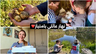 أجواء رائعة مع العائلة فالمزرعة😍جنينا البطاطس و هدية مميزة لفيرونيكا بمناسبة عيد ميلادها❤️