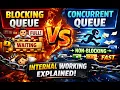 Blocking Queue vs Concurrent Queue Internal Working Explained in HINDI