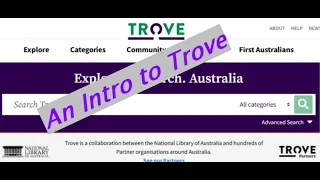 A personal introduction to Australia s Trove Digital Database