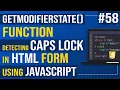 getModifierState function Detecting CAPS LOCK in HTML form using JavaScript