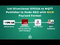 Uni-Directional OPC UA to MQTT Converter or Publisher using Node-RED with RAW Payload IoT IIoT