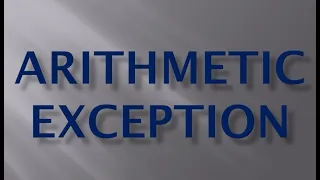 Exception Handling of Java in Hindi Arithmetic Exception Check-Uncheck Exception in Java