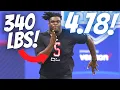 4 78 40 YARD DASH AT 340 LBS JORDAN DAVIS NFL COMBINE 2022