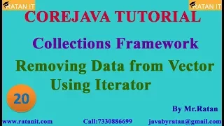 Core java Collections Framework -20 Removing Vector Data using Iterator Ratan sir