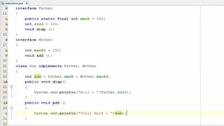 128 Example of One class implements more than one interface in Java Programming Hindi
