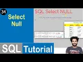 Select Null Statement in SQL SQL Tutorial